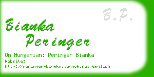 bianka peringer business card